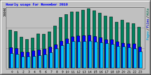 Hourly usage for November 2010